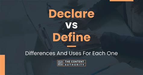 declare vs define